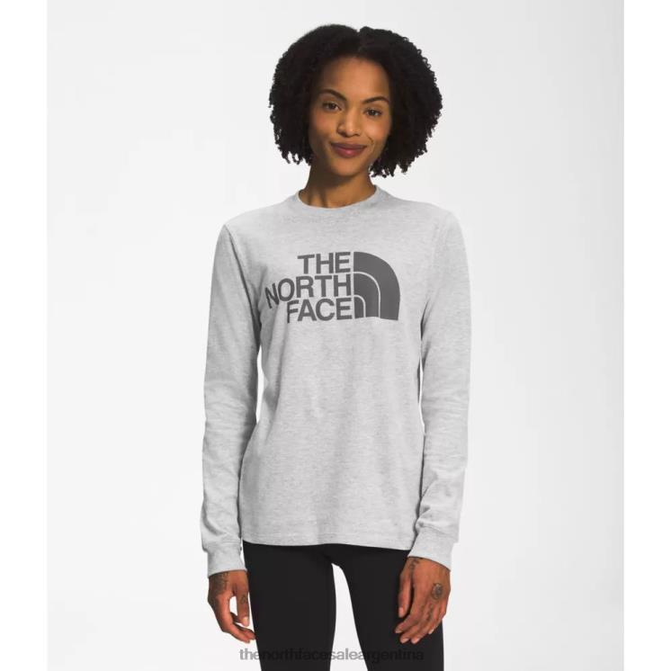 FFV044603 gris The North Face camiseta de media cúpula de manga larga para mujer