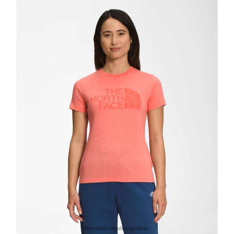 FFV045025 amanecer coralino The North Face Camiseta de manga corta y media cúpula para mujer