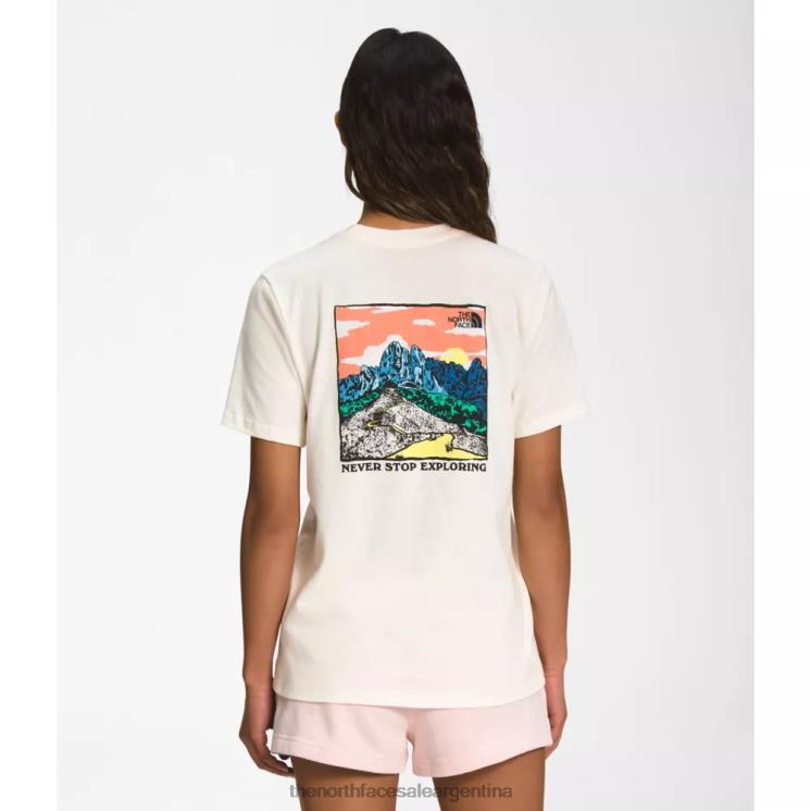 FFV045505 blanco The North Face camiseta de manga corta con inyección gráfica para mujer