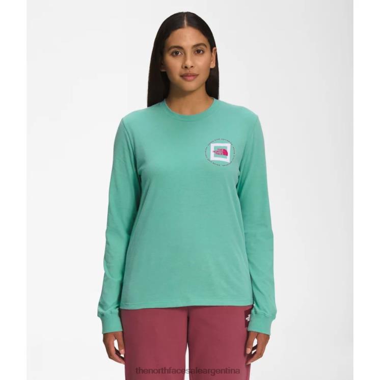 FFV045544 wasabi The North Face camiseta geo nse de manga larga para mujer