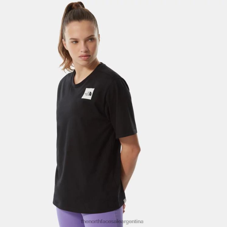 FFV04612 negro The North Face camiseta fina relajada mujer