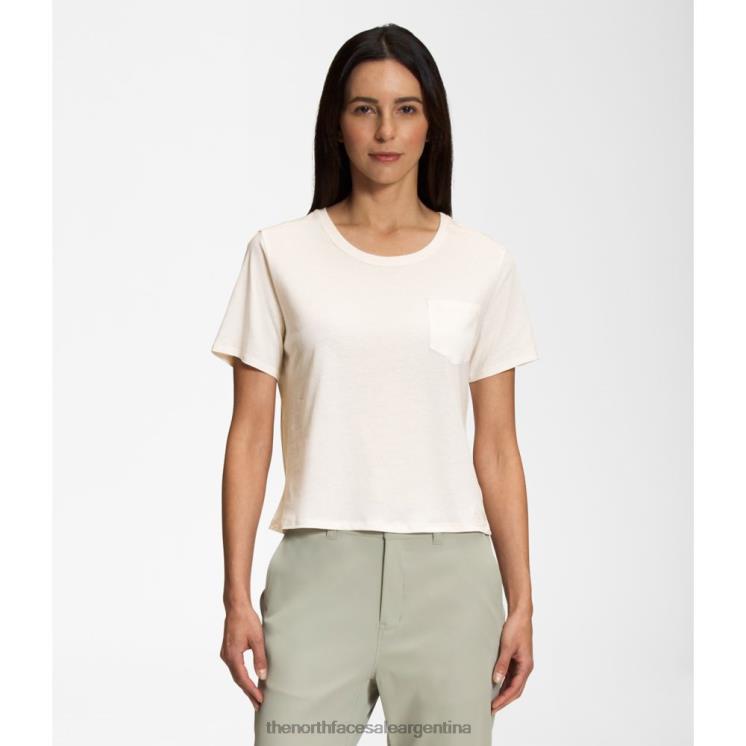 FFV046217 blanco The North Face camiseta con bolsillo mujer terreno s/s