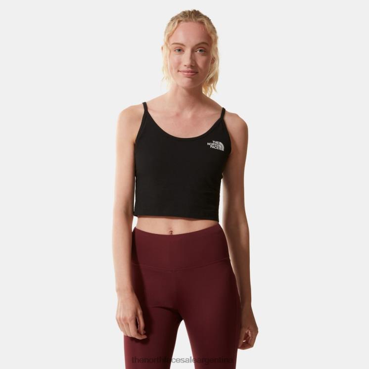 FFV04865 negro The North Face camiseta sin mangas recortada para mujer