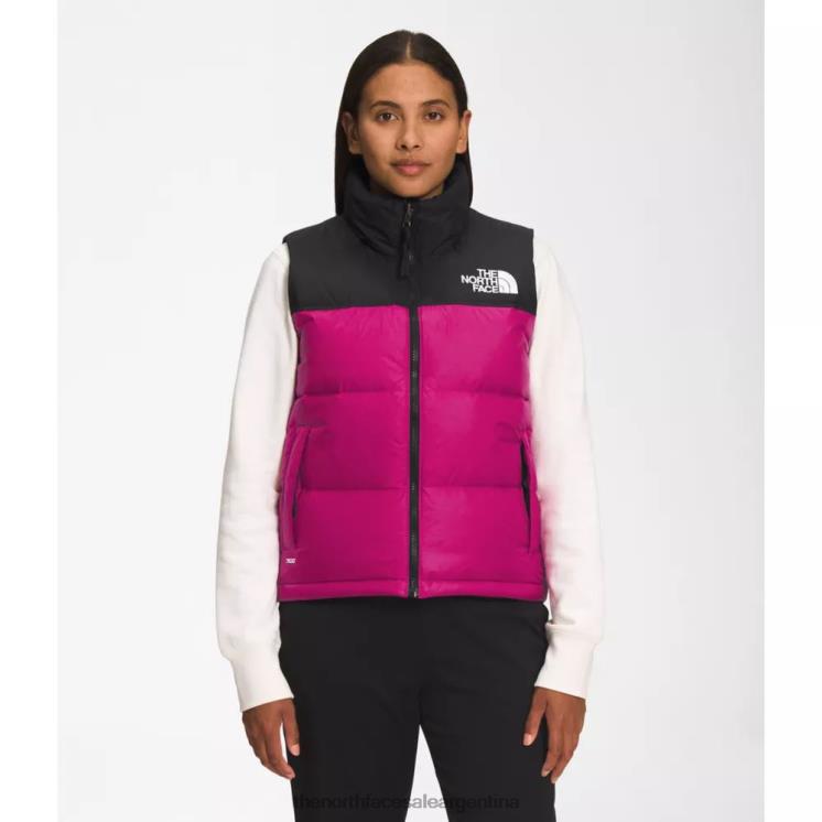 FFV043305 rosa fucsia The North Face chaleco retro nuptse 1996 mujer