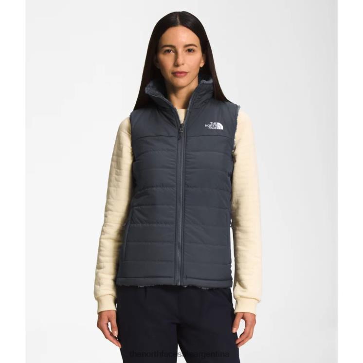 FFV043601 gris The North Face chaleco reversible con aislamiento mossbud para mujer