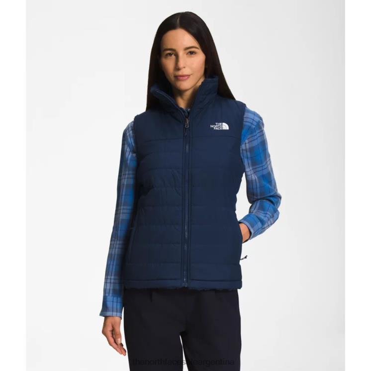FFV043602 cumbre marina The North Face chaleco reversible con aislamiento mossbud para mujer