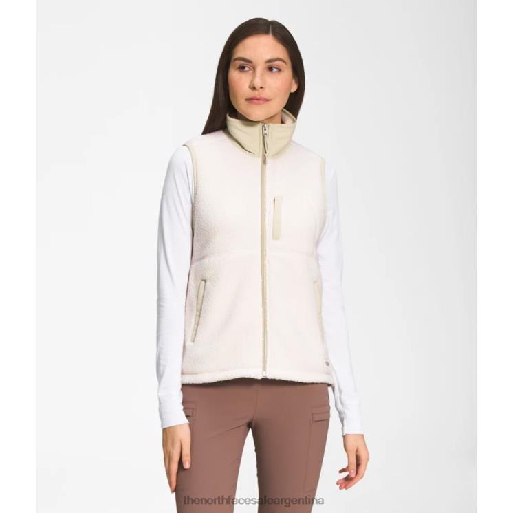 FFV044254 grava blanca The North Face chaleco polar cragmont blanco gravel para mujer