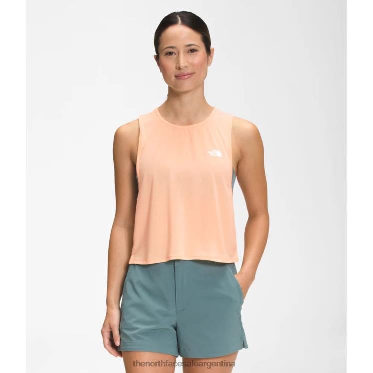 FFV044708 hielo de albaricoque The North Face las mujeres vagan camiseta sin mangas cruzada