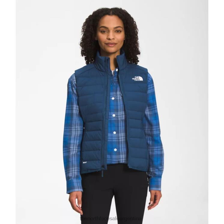 FFV045234 azul sombreado The North Face chaleco elástico belleview para mujer