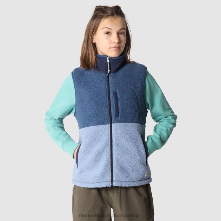 FFV041104 azul popular The North Face chaleco polar cragmont para mujer