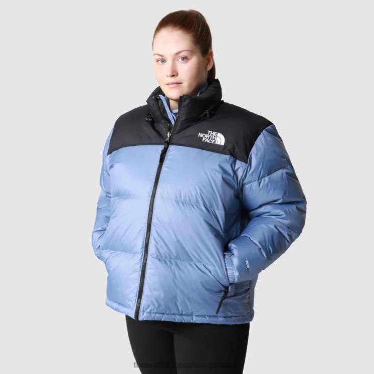 FFV041474 azul popular The North Face Chaqueta de plumón retro nuptse 1996 de talla grande para mujer