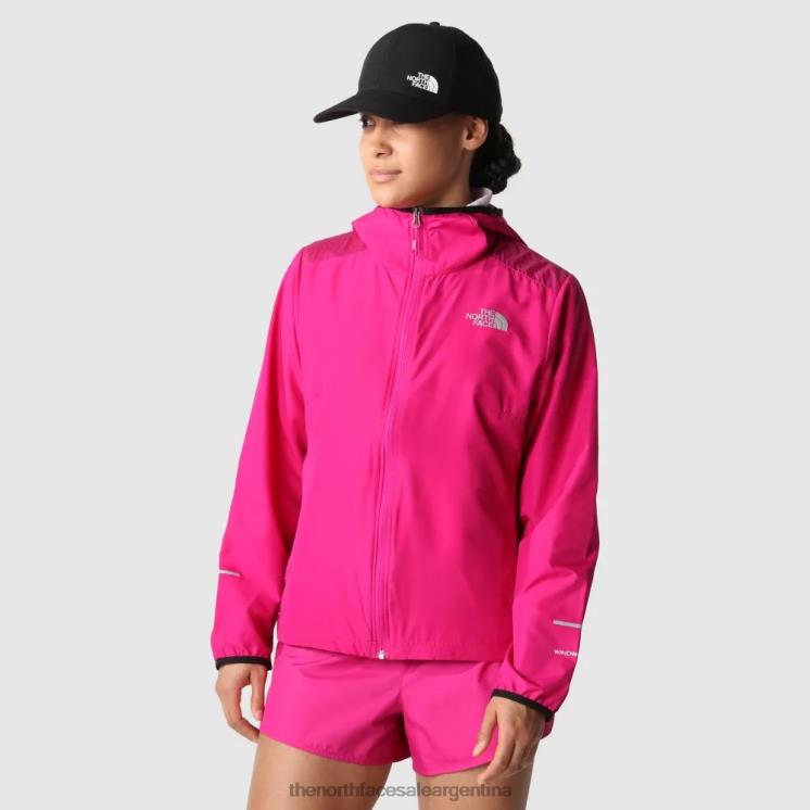 FFV041577 rosa fucsia The North Face chaqueta cortavientos para mujer