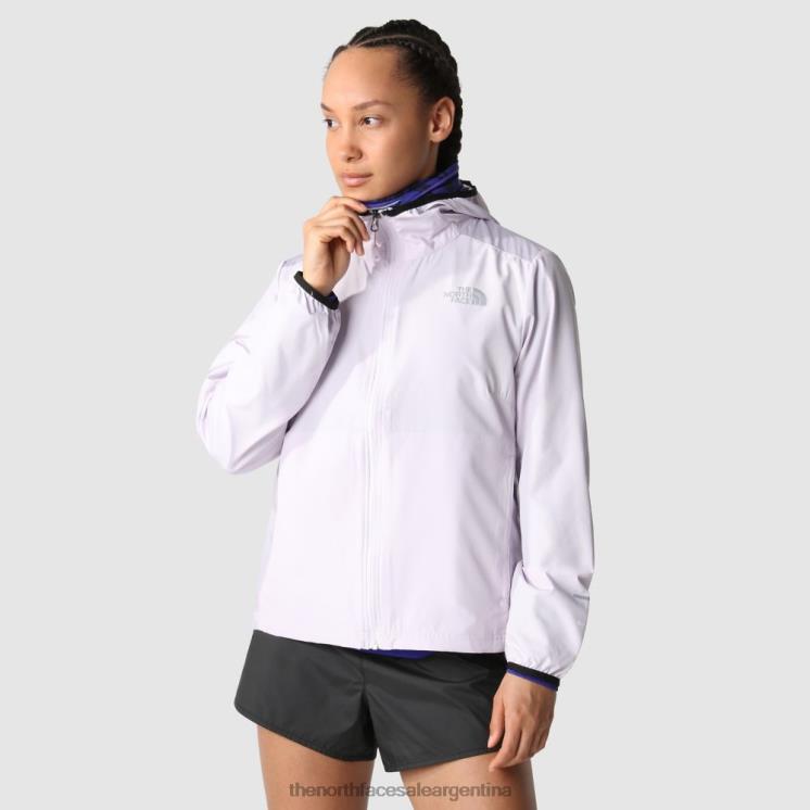 FFV041578 niebla de lavanda The North Face chaqueta cortavientos para mujer