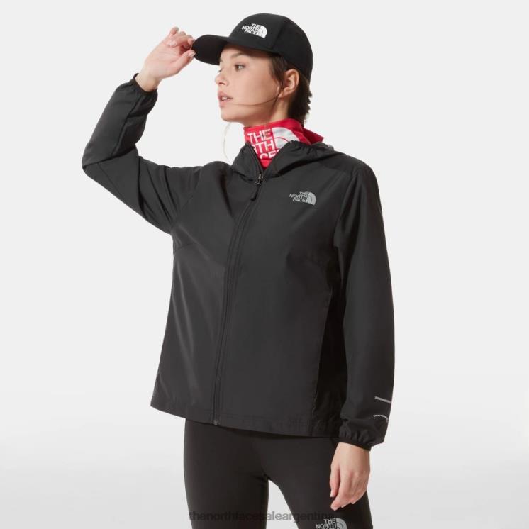 FFV041579 negro The North Face chaqueta cortavientos para mujer