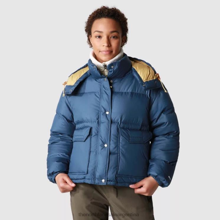FFV041718 azul sombreado The North Face chaqueta corta de plumas sierra '71 para mujer