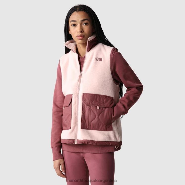 FFV041723 rosa arena The North Face chaleco arco real mujer