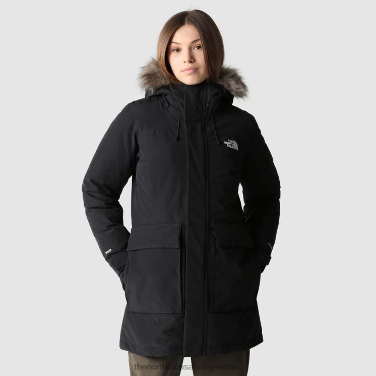 FFV041887 negro The North Face parka de plumas tipo cagoule para mujer