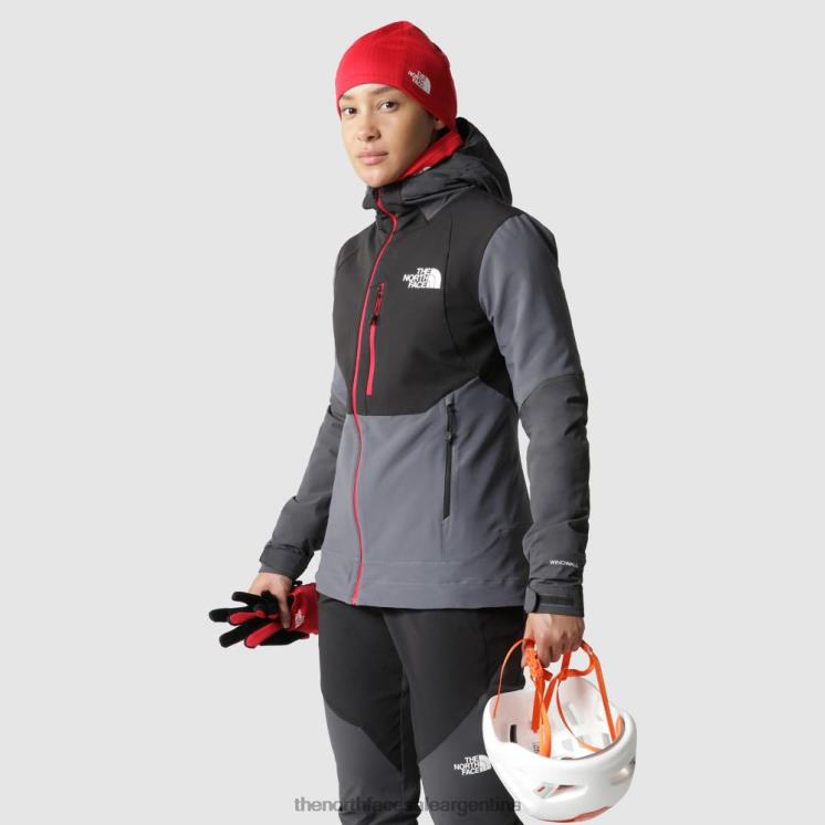 FFV042106 gris The North Face Chaqueta softshell híbrida Dawn Turn para mujer