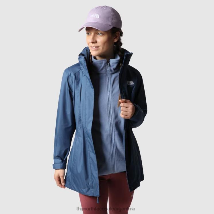 FFV042393 azul sombreado The North Face chaqueta triclimate mujer evoluciona ii