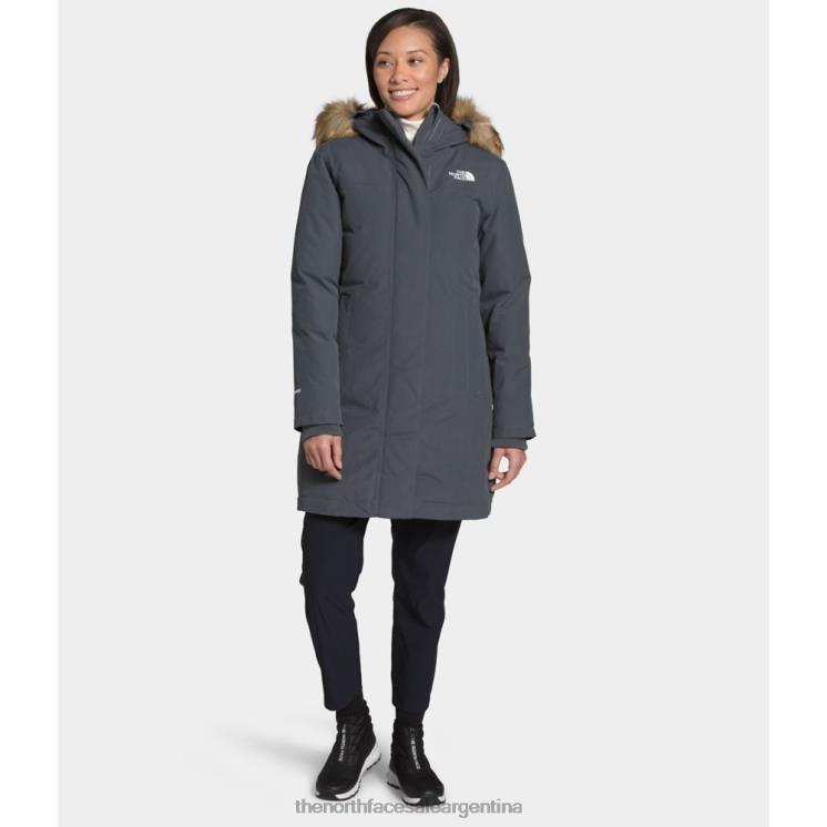 FFV043569 gris The North Face parka ártica mujer