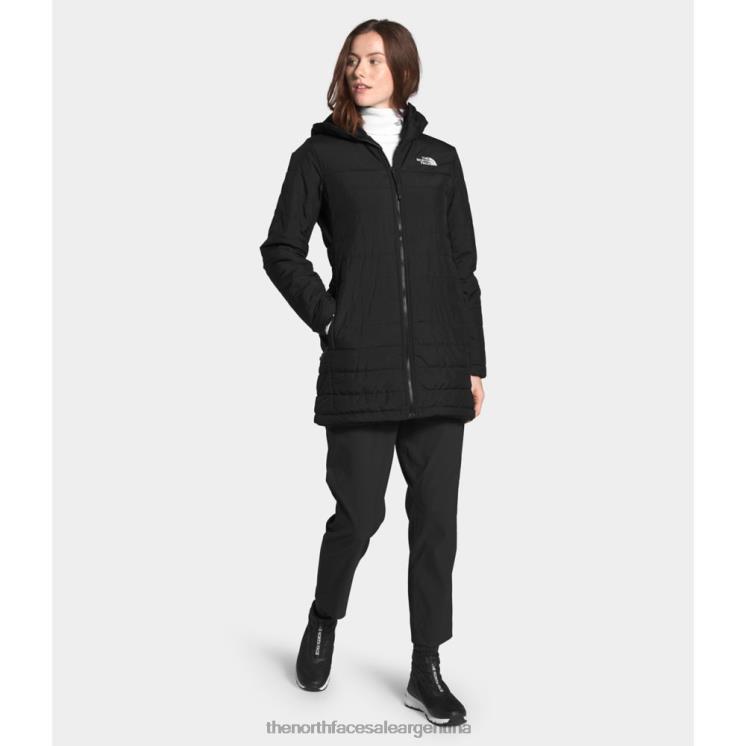 FFV043578 negro The North Face parka reversible con aislamiento mossbud para mujer