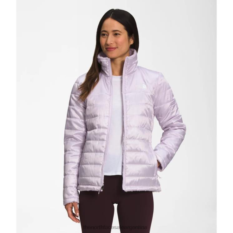 FFV043591 niebla de lavanda The North Face chaqueta reversible con aislamiento mossbud para mujer