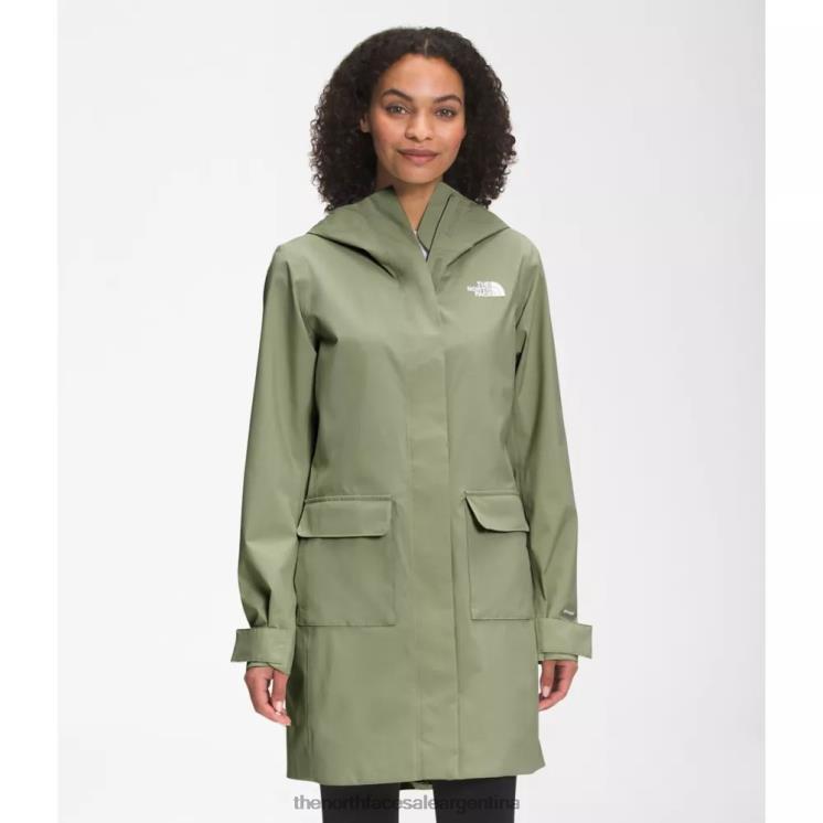 FFV043721 té verde The North Face parka lluvia mujer city brise ii