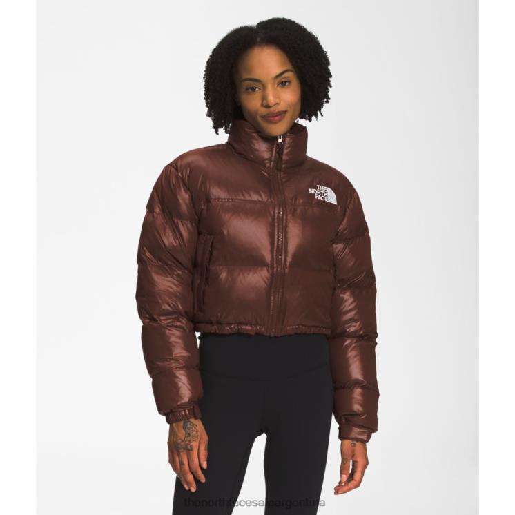FFV044146 roble oscuro The North Face chaqueta corta nuptse mujer