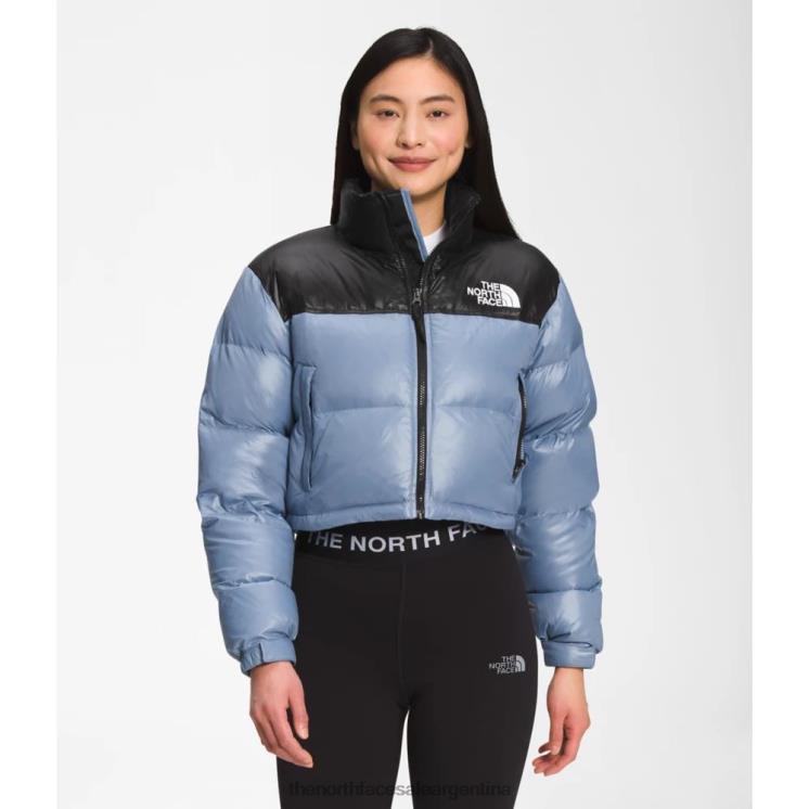 FFV044147 azul popular The North Face chaqueta corta nuptse mujer