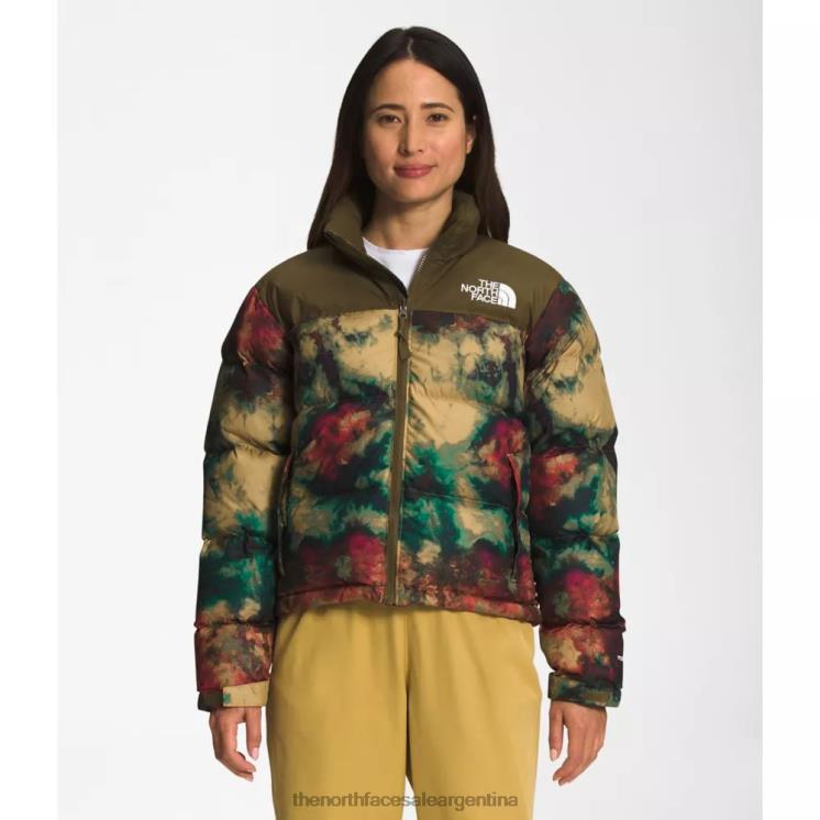 FFV044271 hielo bronceado The North Face chaqueta nuptse retro 1996 estampada para mujer