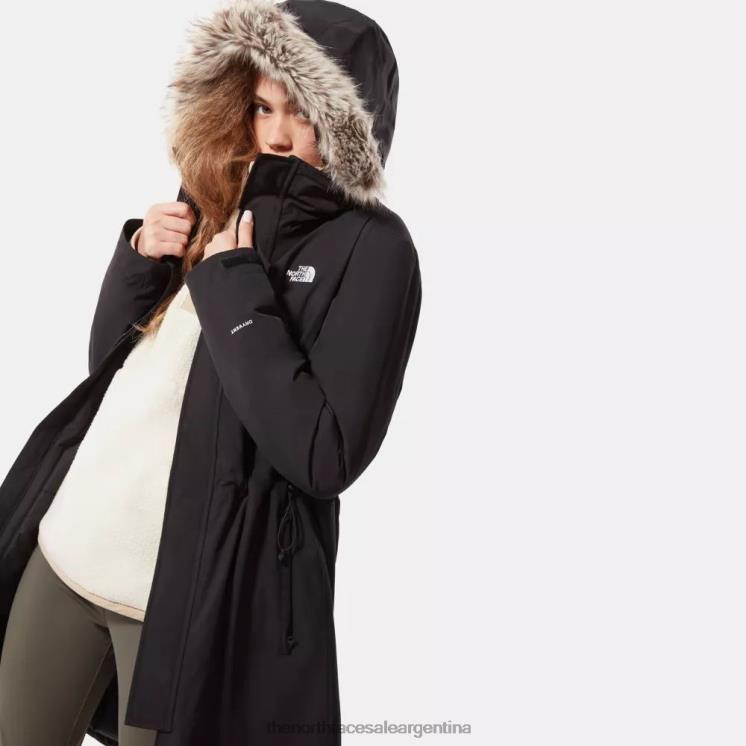 FFV04440 negro The North Face parka zaneck mujer reciclada