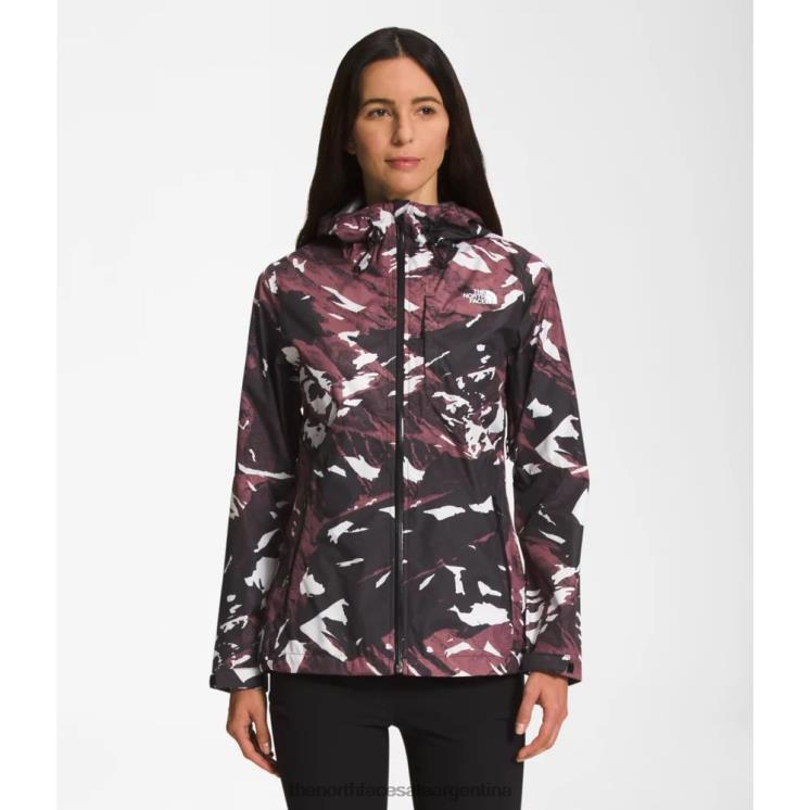 FFV044771 nevados de jengibre The North Face chaqueta alta vista estampada para mujer