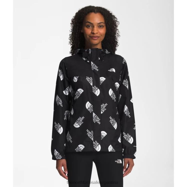 FFV044805 negro The North Face chaqueta anora estampada mujer