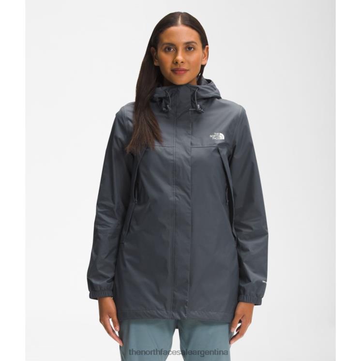 FFV044808 gris The North Face parka anora mujer