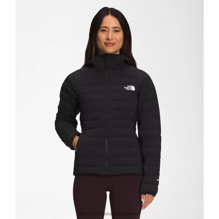 FFV045225 negro The North Face sudadera con capucha Belleview Stretch Down para mujer