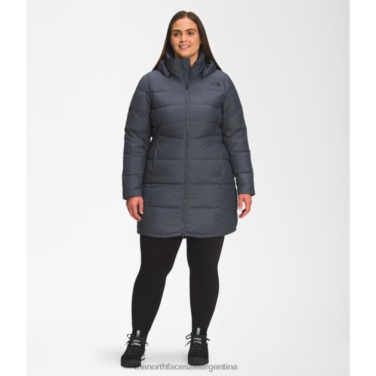 FFV045826 gris The North Face parka mujer plus metrópolis