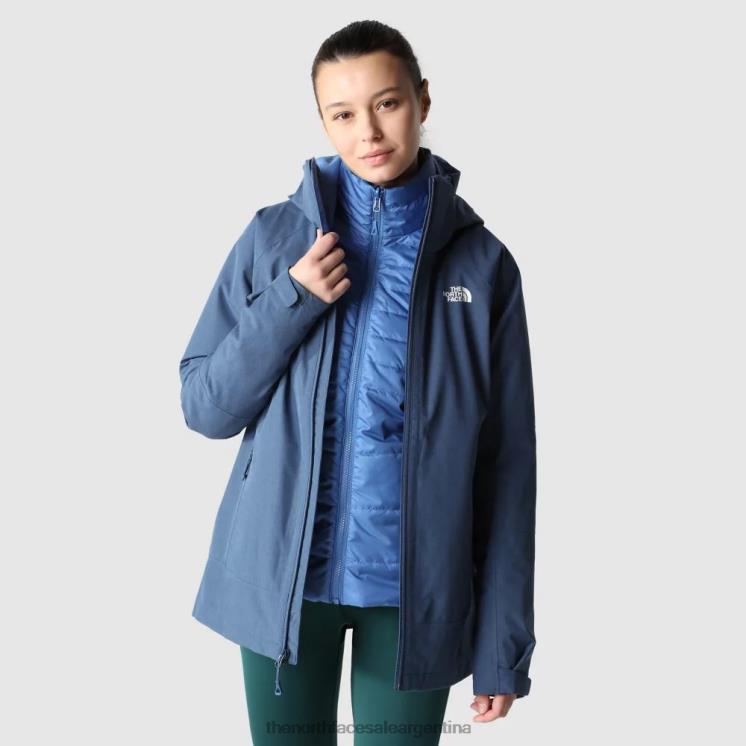 FFV04590 azul sombreado The North Face chaqueta triclimate inlux mujer