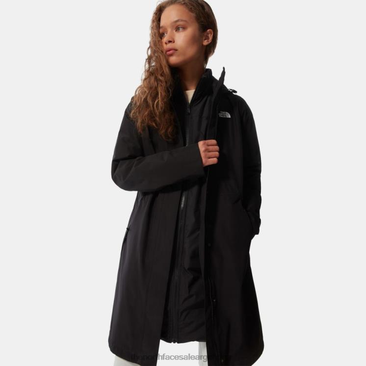 FFV04600 negro The North Face parka triclimate mujer suzanne