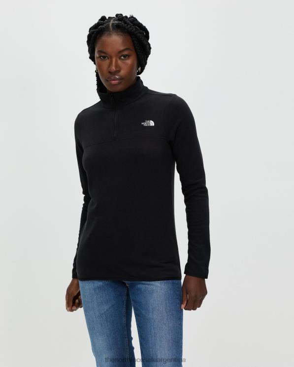 FFV046881 negro The North Face chaqueta polar tka glacier con cremallera de 1/4