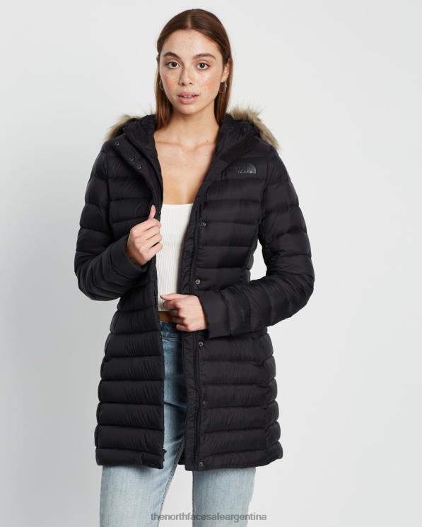 FFV047007 negro The North Face parka con cinturón transversal