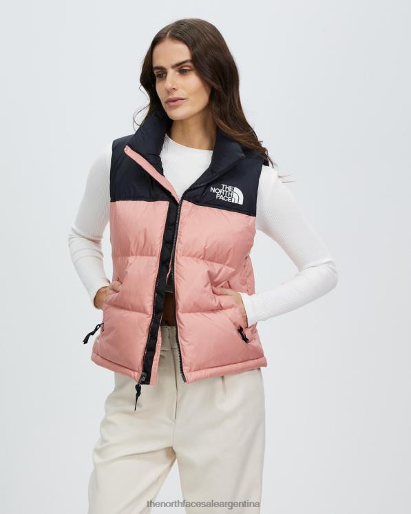 FFV047025 rosa del amanecer The North Face chaleco retro nuptse 1996