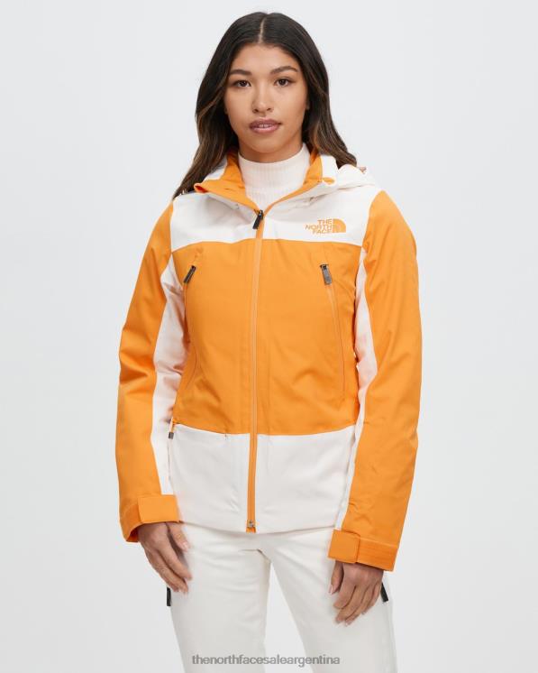 FFV047308 naranja y blanco The North Face chaqueta lenado