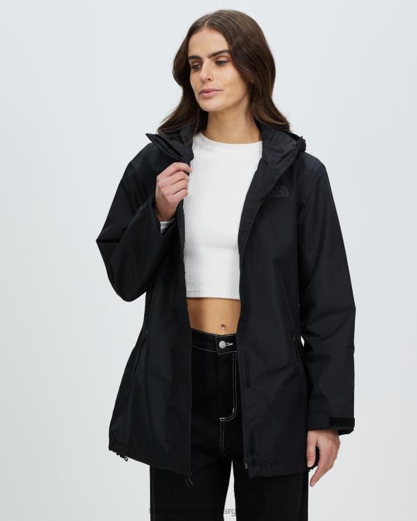 FFV047311 negro The North Face parka impermeable voyage midi