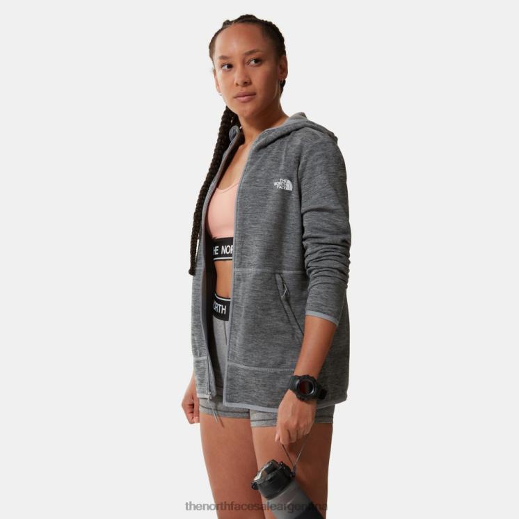 FFV041049 gris The North Face chaqueta polar con capucha Canyonlands para mujer