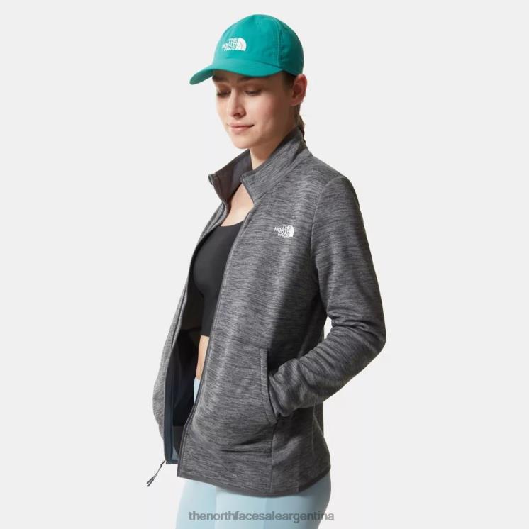 FFV041054 negro The North Face chaqueta polar con cremallera completa Canyonlands para mujer