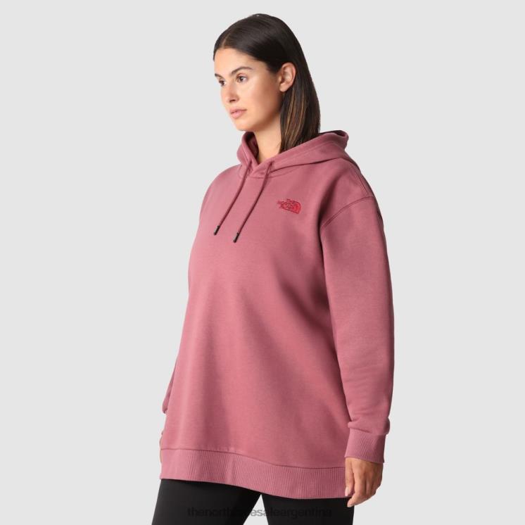FFV041141 jengibre The North Face sudadera con capucha esencial de gran tamaño para mujer de talla grande