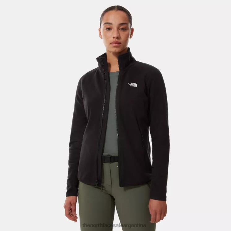 FFV041162 negro The North Face polar 100 glacier con cremallera completa para mujer