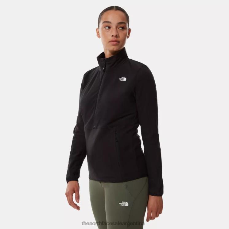 FFV041205 negro The North Face capa intermedia diablo mujer 1/4 zip polar
