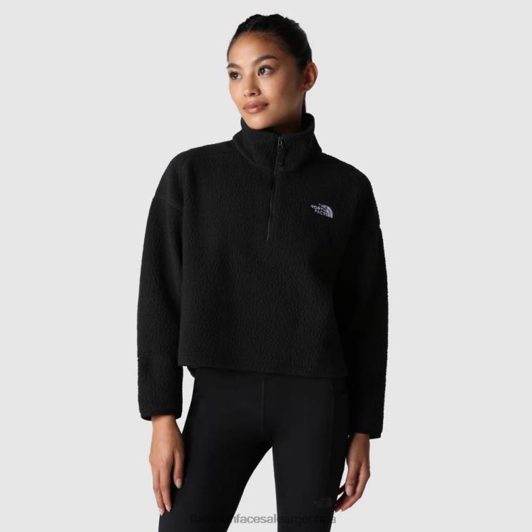FFV041210 negro The North Face polar corto de pelo alto para mujer