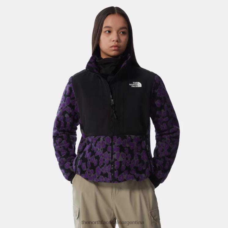 FFV041267 gravedad púrpura The North Face chaqueta polar estampada denali 2 para mujer